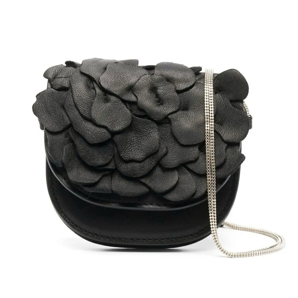 Brunello Cucinelli Mini Black Petal Leather Bag